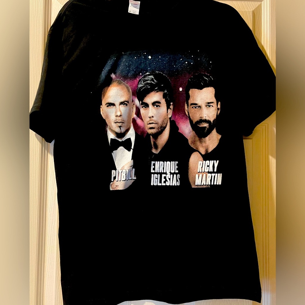 Pitbull, Enrique Iglesias, Ricky Martin tour shirt, size m, fruit of the loom